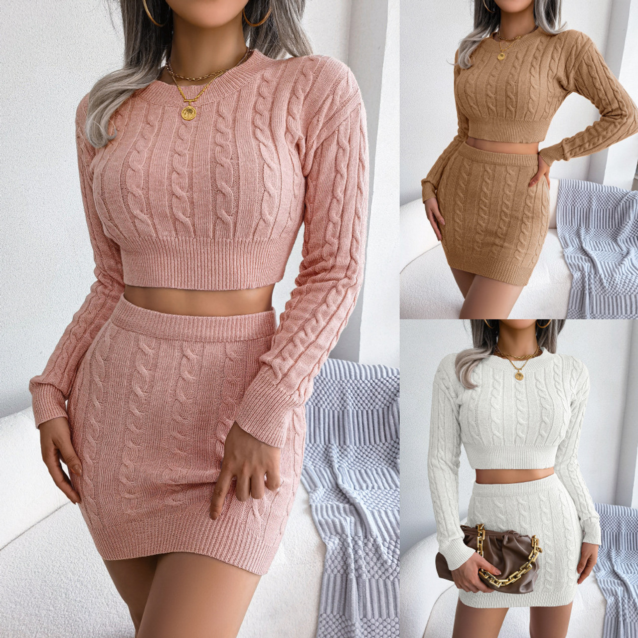 Women short-sleeved Top and Skirt two-piece set - The Little Connection