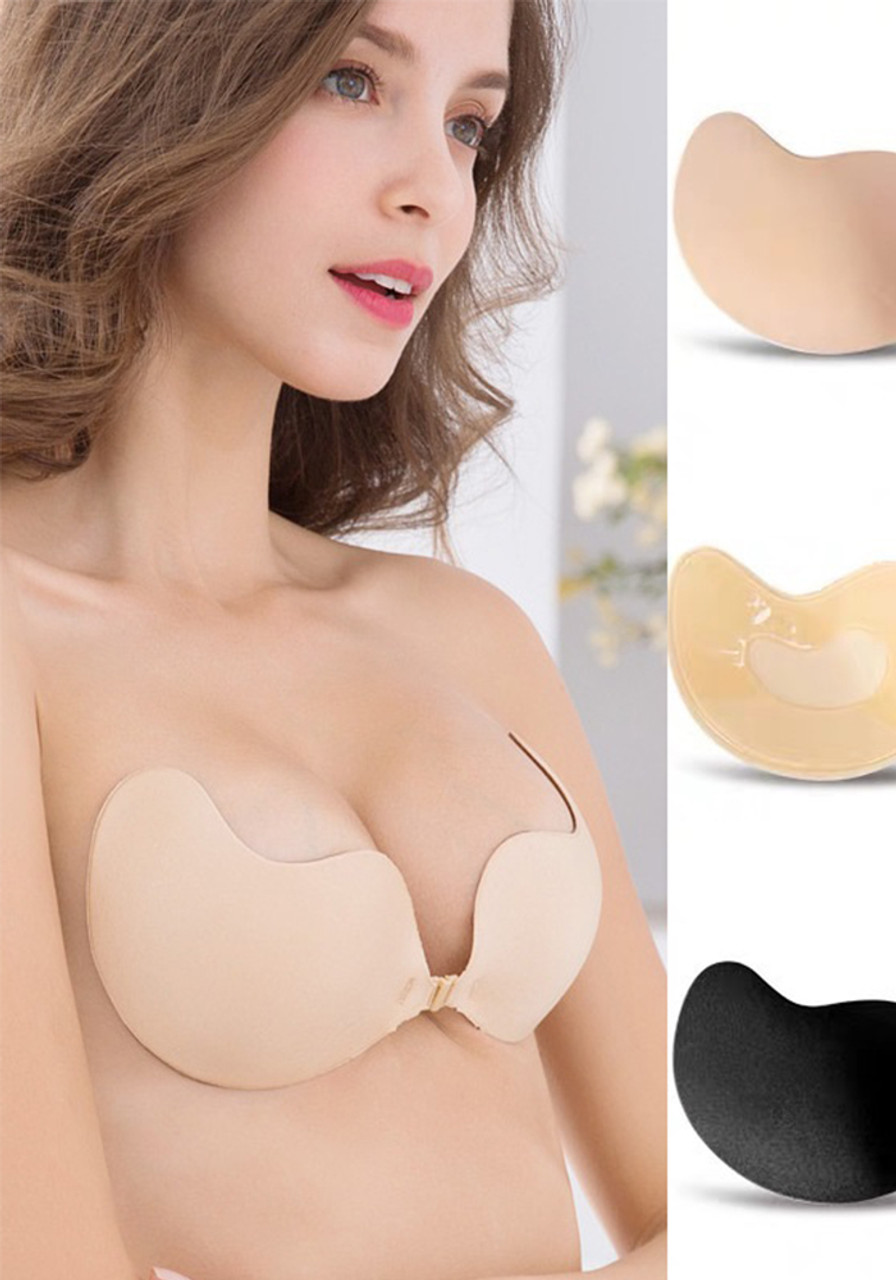 Breathable Palm Shaped Drawstring Invisible Strapless Bra With