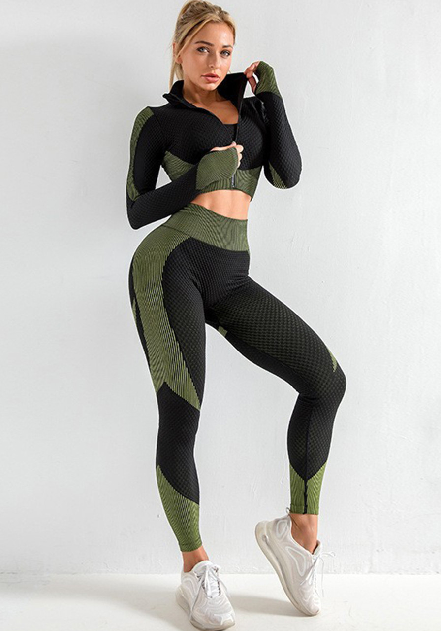 NCLAGEN INS Yoga Suit Female Seamless High Waist Tight Yoga Quick Drying  Sports Suit