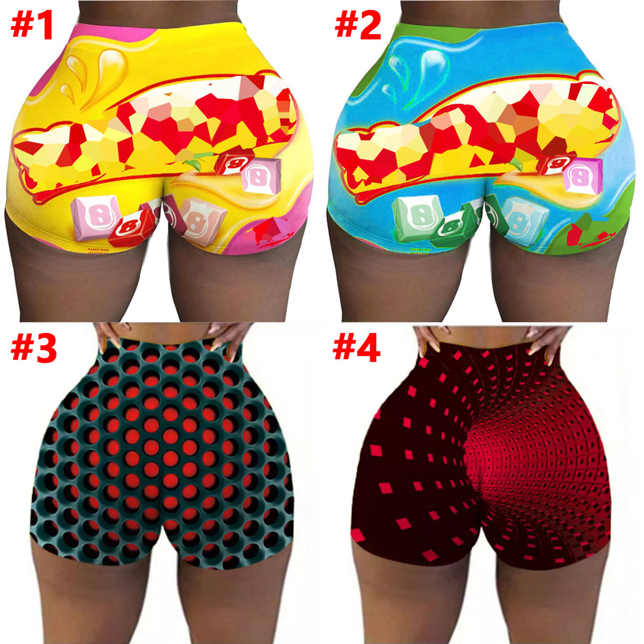 Women Sexy Ladies Tight Fitting Shorts Solid Color Shorts Yoga