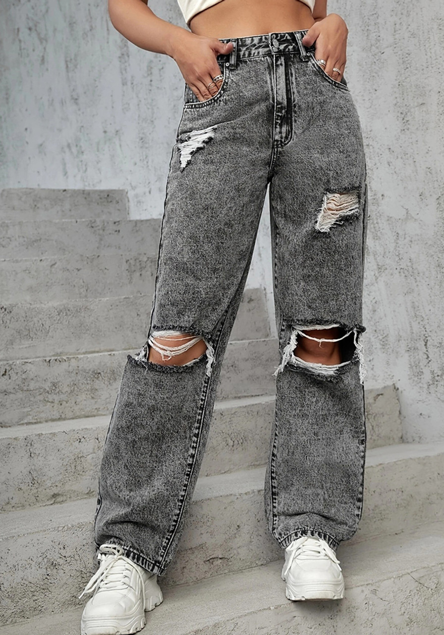 Slim Fit Hip Hop Style Jeans Designed Tassels Men's Casual - Temu