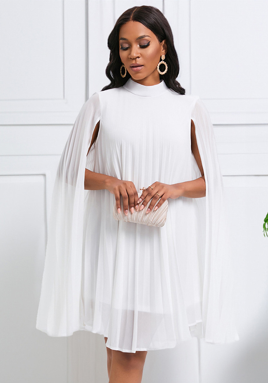 Women's Chic Fashion Chiffon Pullover Bat Plus Size Dress - The Little Connection