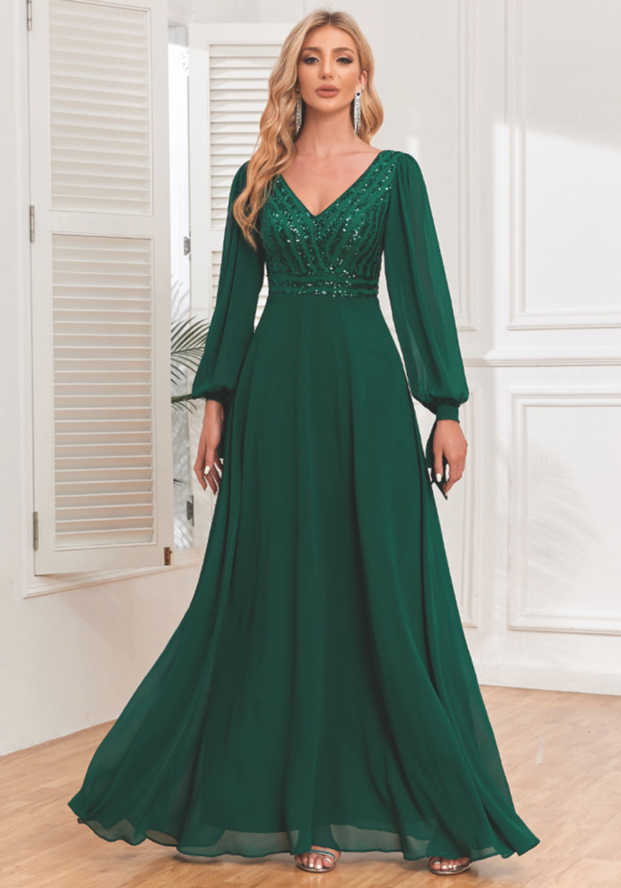 Long Sleeve Prom Dress