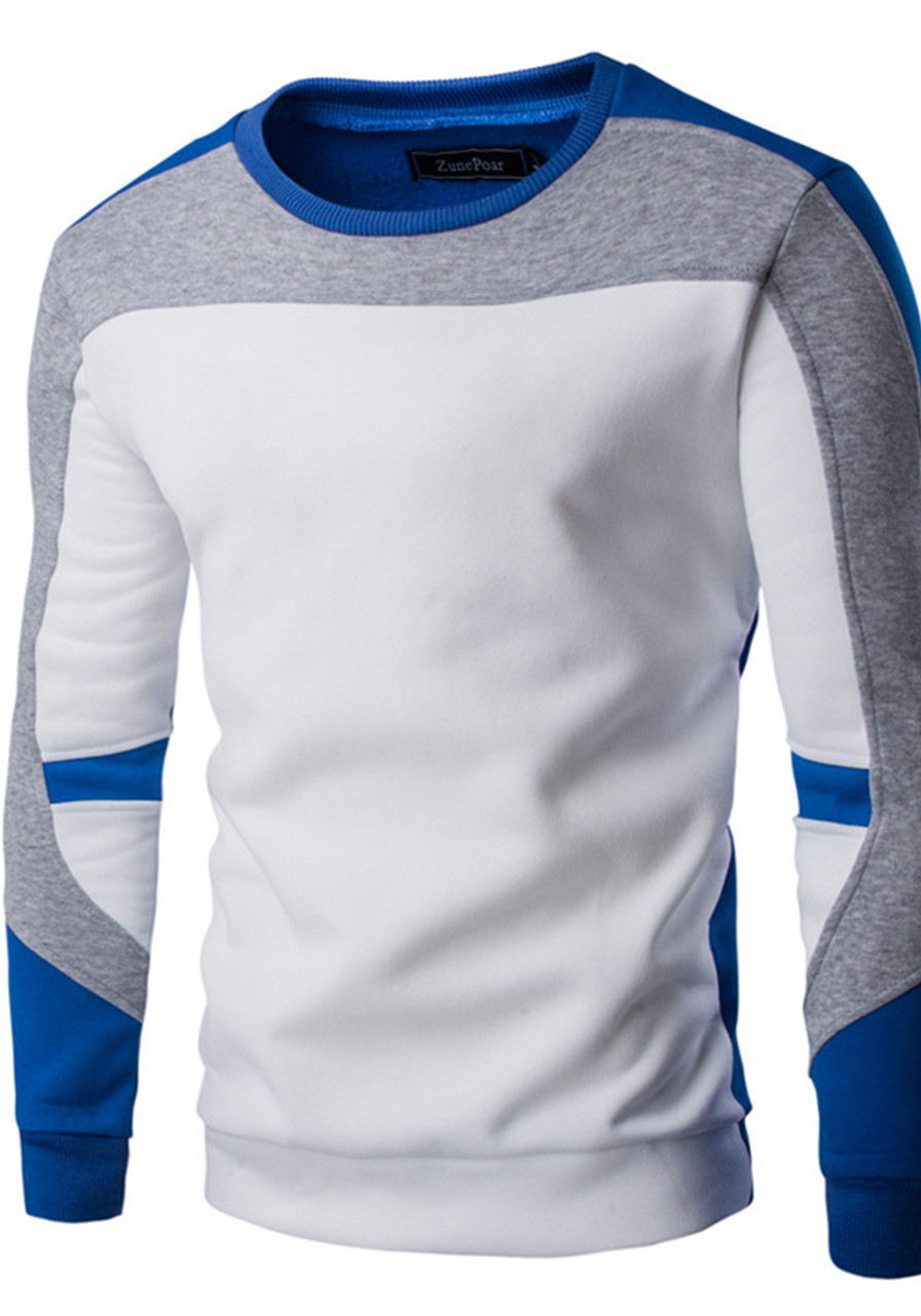 Men Full Sleeves Colourblocked Round Neck Sports T-shirt