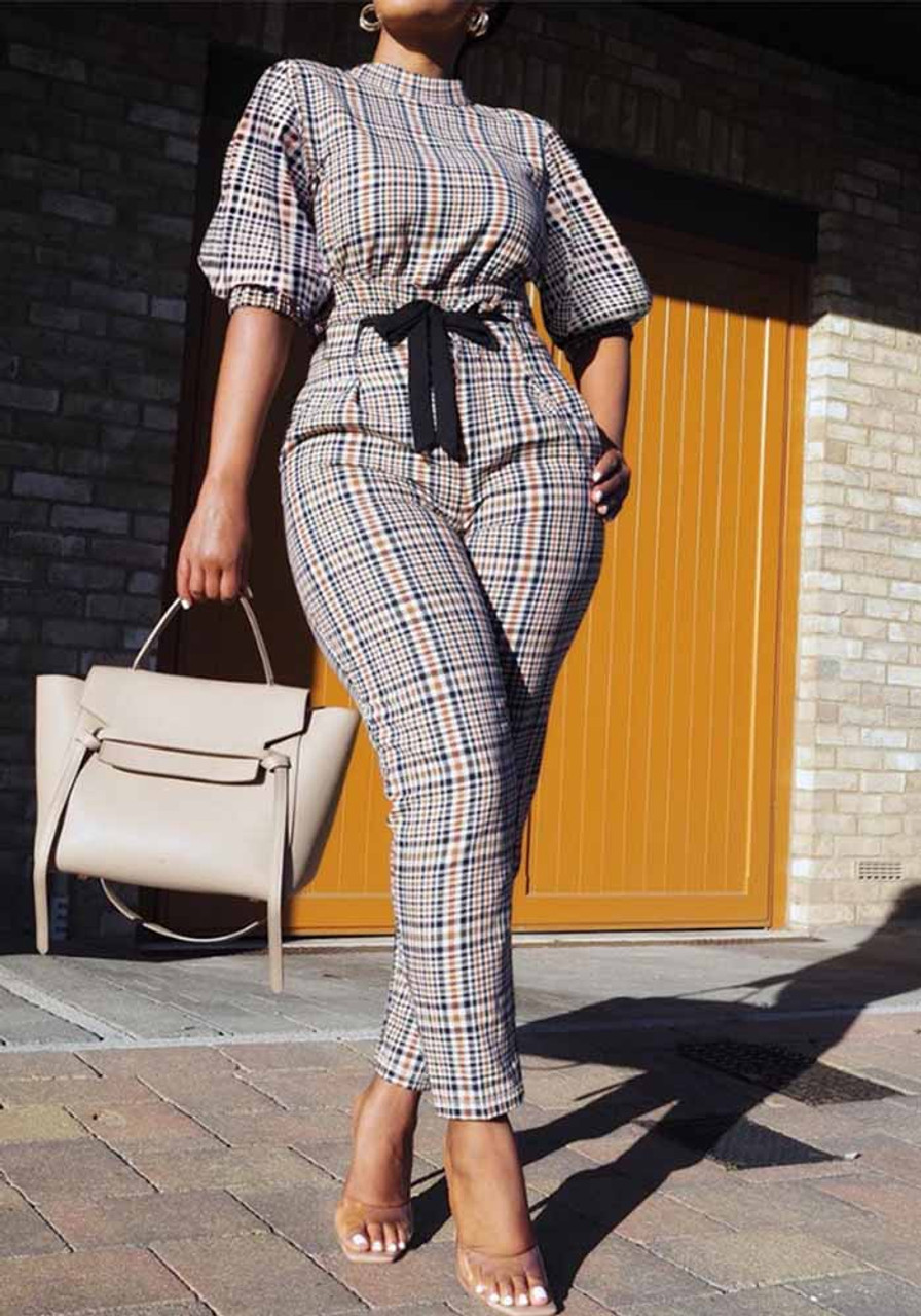 Stylish Womens Casual Suit Set With Printed Patchwork Lapel Shirt And Pant  And Pants Autumn Single Breasted Two Piece Set In Plus Sizes S XL From  Shoesonline525, $18.31