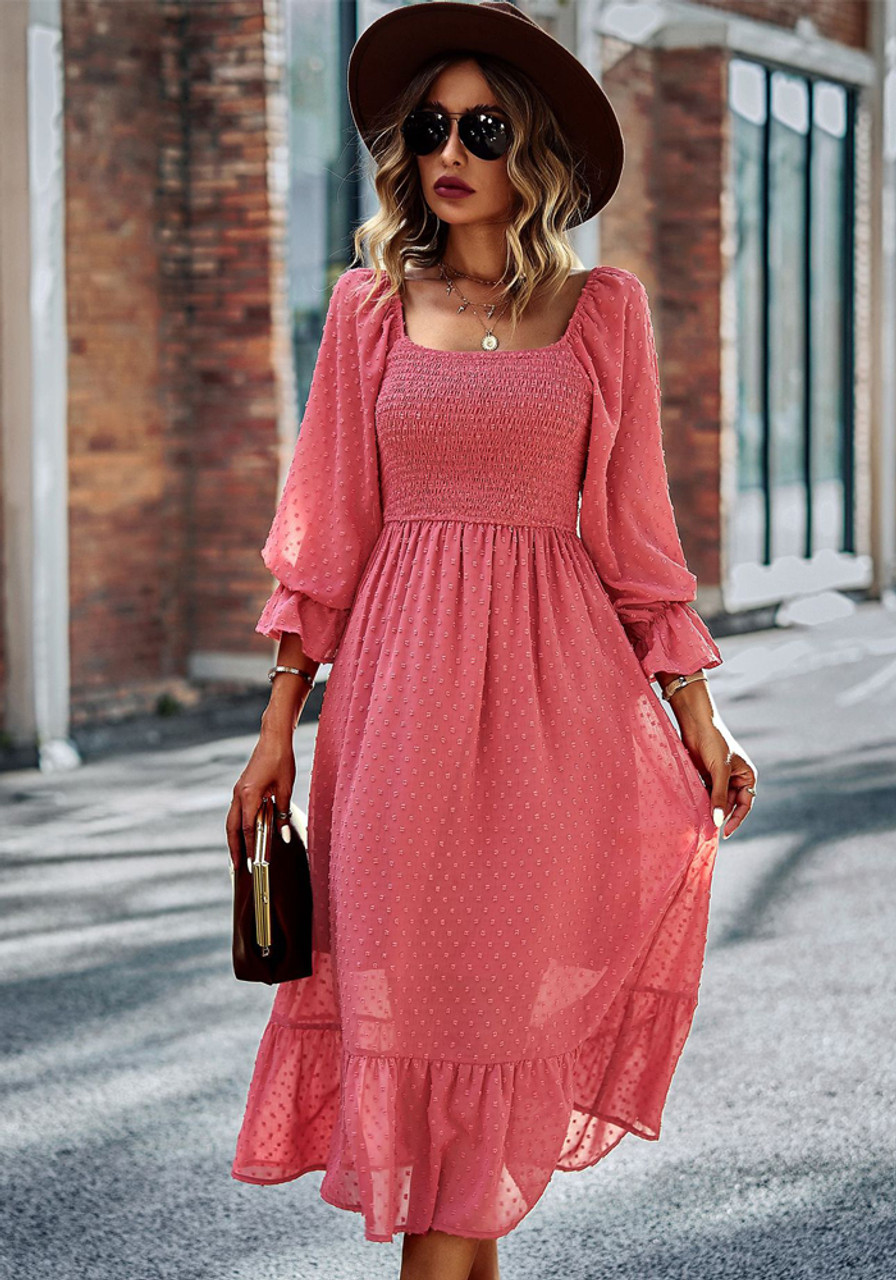 Off Shoulder Two-Way Spring Summer 2023 Casual Chic Dress - The