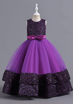 Children's Dress Sequined Children's Dress Bow Princess Dress Flower Girl Performance Dress