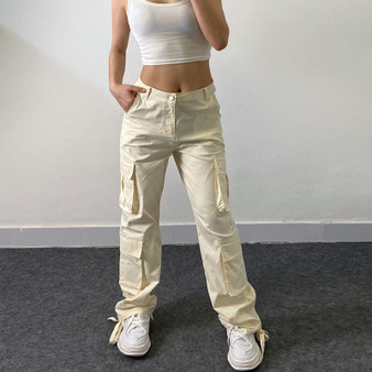 American Street Cargo Pants Women'S Summer Loose Casual Trousers