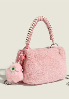 Women hand-held furry bag Furry shoulder bag