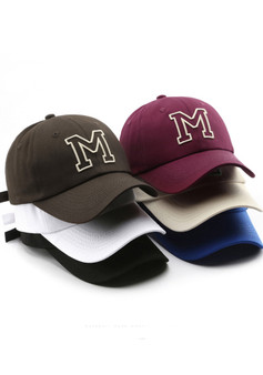 Men's Letter Embroidered Peaked Sun Hat Baseball Cap