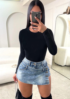 Women Sexy Style Irregular Denim Skirt