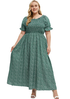 Plus Size Women Round Neck Dress