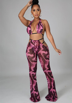 Women Sexy Print Three-Piece