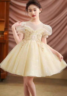 Flower Girl Dress Tutu Skirt Summer Children's Sequined Dress Princess Dress Wedding Dress