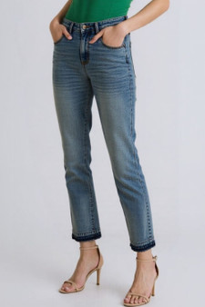 Judy Blue Full Size Mid Rise Rigid Magic Release Hem Jeans