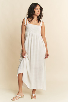 Davi & Dani Smocked Sleeveless Maxi Cami Dress