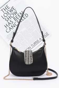 Faux Leather Hobo Bag​