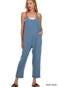 Zenana Spaghetti Strap Pocketed Jumpsuit