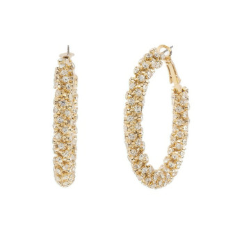 Cz Pave Tube Hoop Earrings​