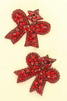 Christmas Bow Post Dangle Earrings​