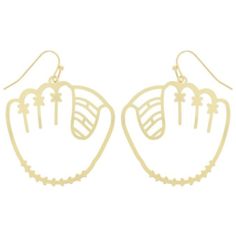 Game Day Style Baseball Glove Wire Earrings