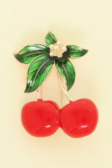 Cherry Resin Brooch Pin