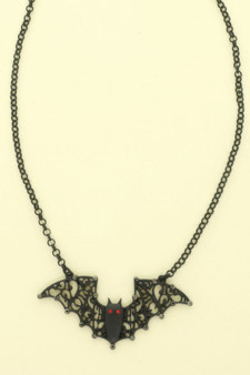 Halloween Bat Pendant Chain Necklace