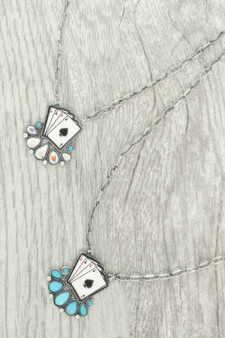 Western Ace Of Spades Pendant Necklace