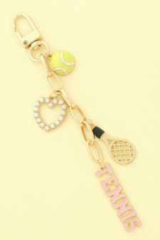 Sporty Chic Theme Bag Charm Keychain