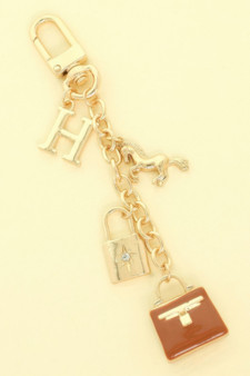 Designer Bag Theme Charm Keychain