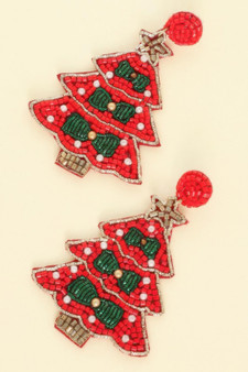 Jeweled Christmas Tree Post Earrings​