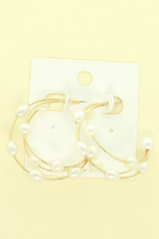 3D Open Silhouette Cressent Hoop Earring