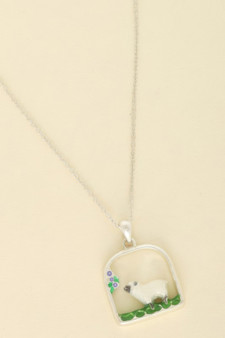 Sheep Open Arch Pendant Chain Necklace