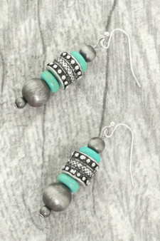 Western Jeweled Beaded Dangle Earrings