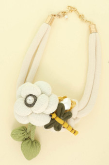 Handmade Fabric Flower Necklace​
