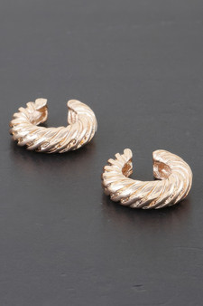 Twisted Rope Hoop Earrings