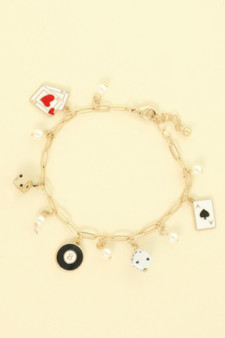 Game Night Theme Charm Bracelet