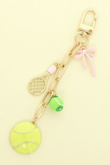 Tennis Theme Bag Charm Chain