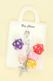High Stakes Dice Bag Charm Keychain