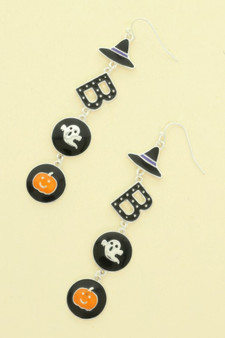 Halloween Themed Witched Enamel Earrings