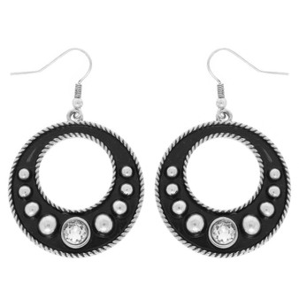 Western Oval Concho Earrings