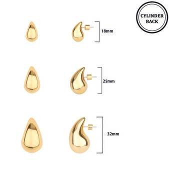 3 Pair Pear-Shaped Post Earrings Set