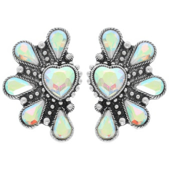 Western Hearted Concho Earrings