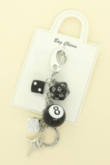 Las Vegas Theme Bag Charm Keychain