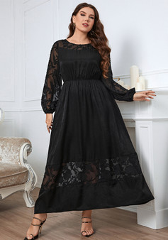 Women lace long sleeve dress