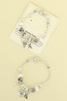 Inspirational Religious Theme Charm Bracelet