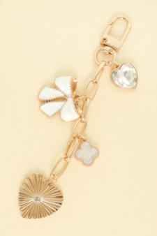 Heart Theme Bag Charm Keychain