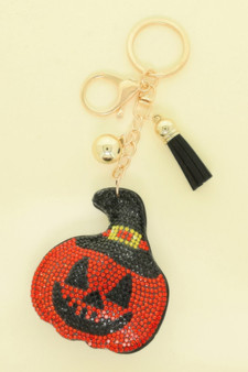Halloween Pumpkin Witch Keychain