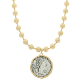 Julius Caesar Roman Coin Pendant Necklace