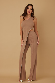 One Shoulder Strap Draped Layer W Rhinestone Sets​